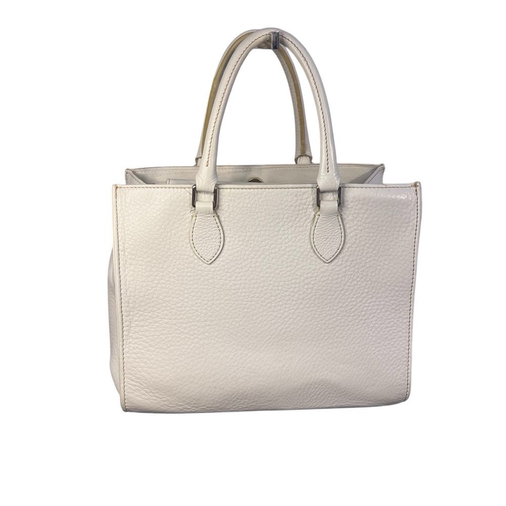 Dooney & Bourke Dillen Handbag White Pebbled Leather Purse No Crossbody Strap - Picture 3 of 11